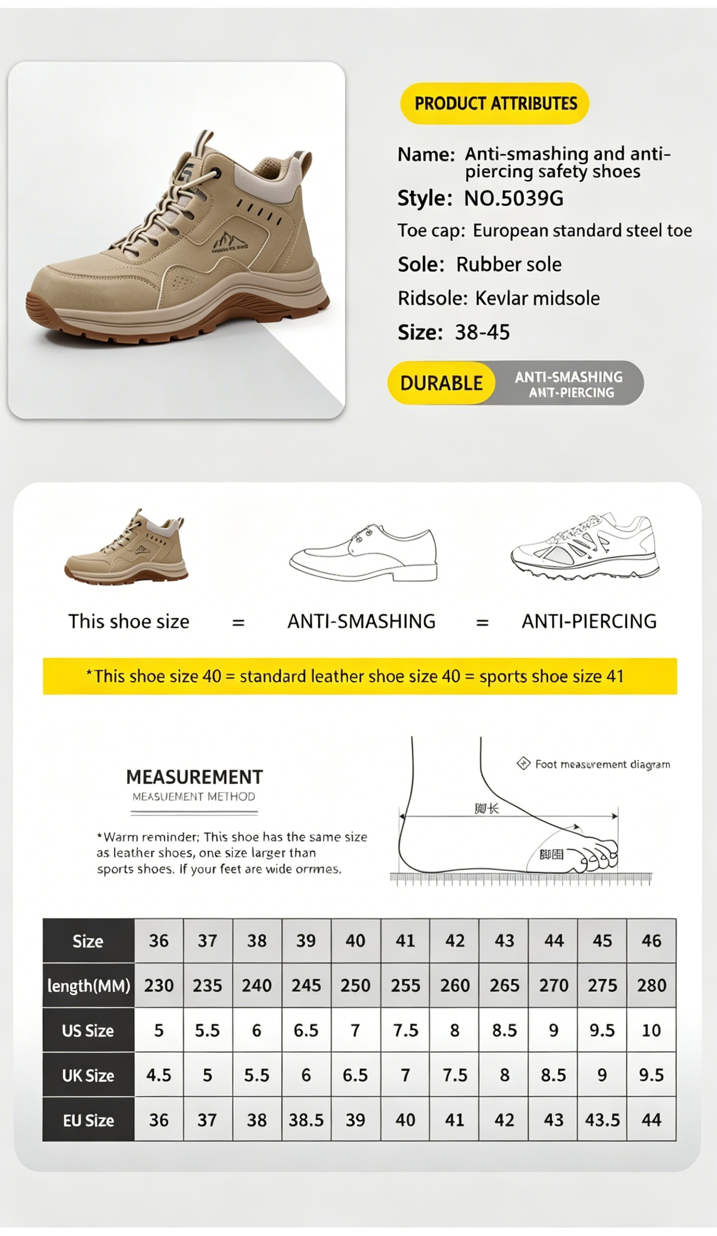 Lightweight steel-toe safety shoes