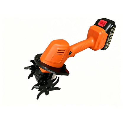 🌱 Cordless Garden Tiller – Lightweight Battery-Powered Soil Cultivator with Safety Lock