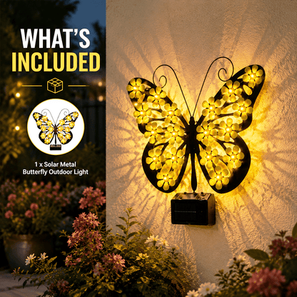 Beautiful Solar Metal Butterfly Garden Light