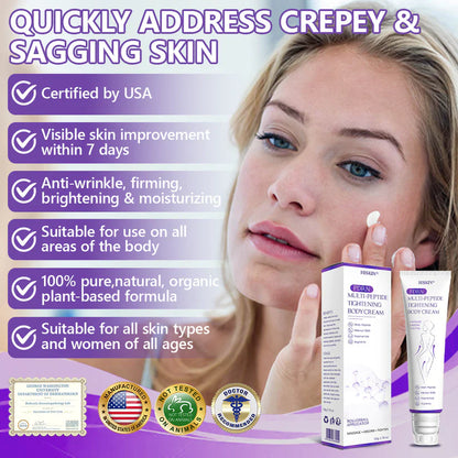 FDA-certified Peptide Massage Roller Cream — offers benefits including anti-aging, moisturizing, firming and lifting, skin repair, evening out skin tone, treating acne and fading spots, removing warts and moles, and alleviating symptoms of psoriasis.
