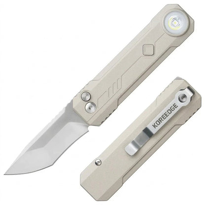LK 2-in-1 EDC Gear, M390 Blade + USB-C Rechargeable Flashlight