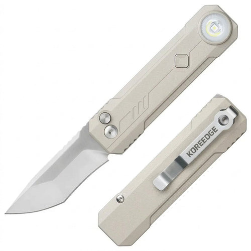 LK 2-in-1 EDC Gear, M390 Blade + USB-C Rechargeable Flashlight