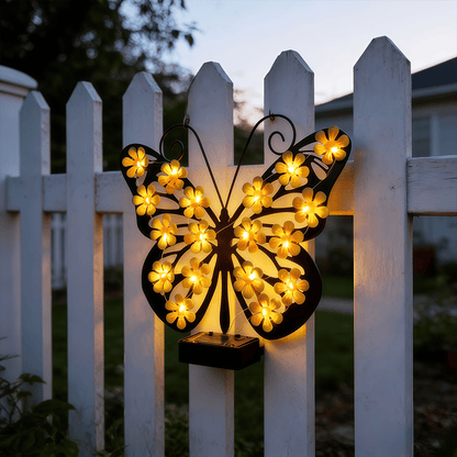 Beautiful Solar Metal Butterfly Garden Light
