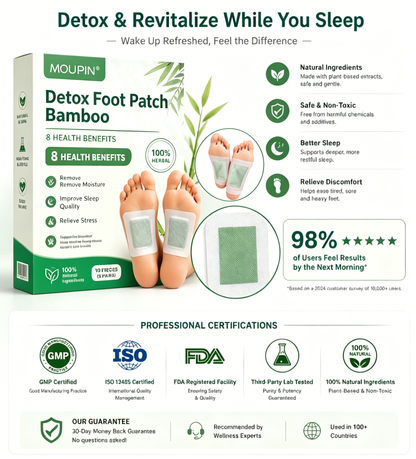 Brand New Upgrade🌿 FootPatch 10-Pack – Enhanced Herbal Detox, Weight Control, Sleep Support & Pain Relief