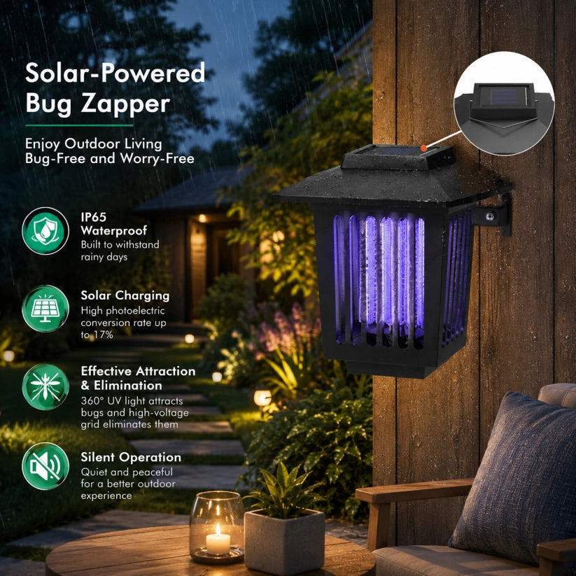 ☀️ Solar Mosquito Zapper | 2-in-1 Bug Killer & Yard Light 🦟