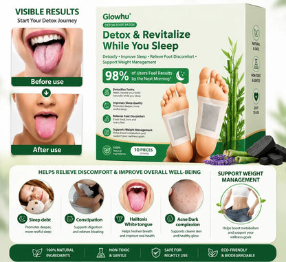 Brand New Upgrade🌿 FootPatch 10-Pack – Enhanced Herbal Detox, Weight Control, Sleep Support & Pain Relief