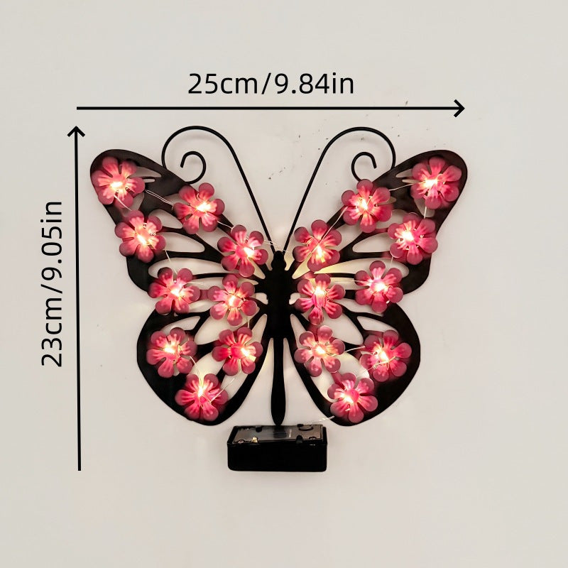 Beautiful Solar Metal Butterfly Garden Light