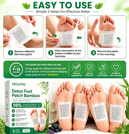 Brand New Upgrade🌿 FootPatch 10-Pack – Enhanced Herbal Detox, Weight Control, Sleep Support & Pain Relief