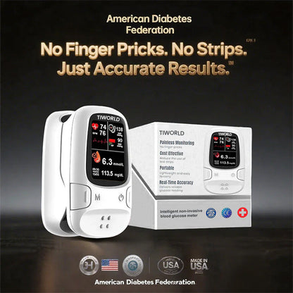 TiworldTM Bloodless Glucose Meter 🩸: High-Accuracy Non-Invasive Monitoring (99.9% Clinical Precision 🎯) ✅