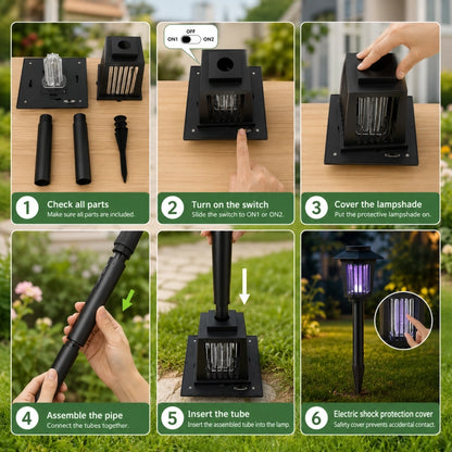☀️ Solar Mosquito Zapper | 2-in-1 Bug Killer & Yard Light 🦟