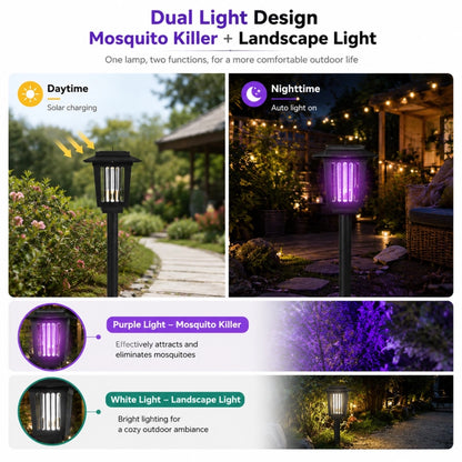 ☀️ Solar Mosquito Zapper | 2-in-1 Bug Killer & Yard Light 🦟
